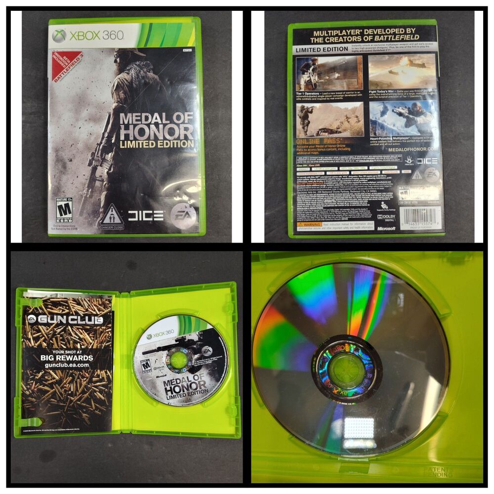 Medal of Honor - Limited Edition - Xbox 360 FPS Shooting Game *Tested Working